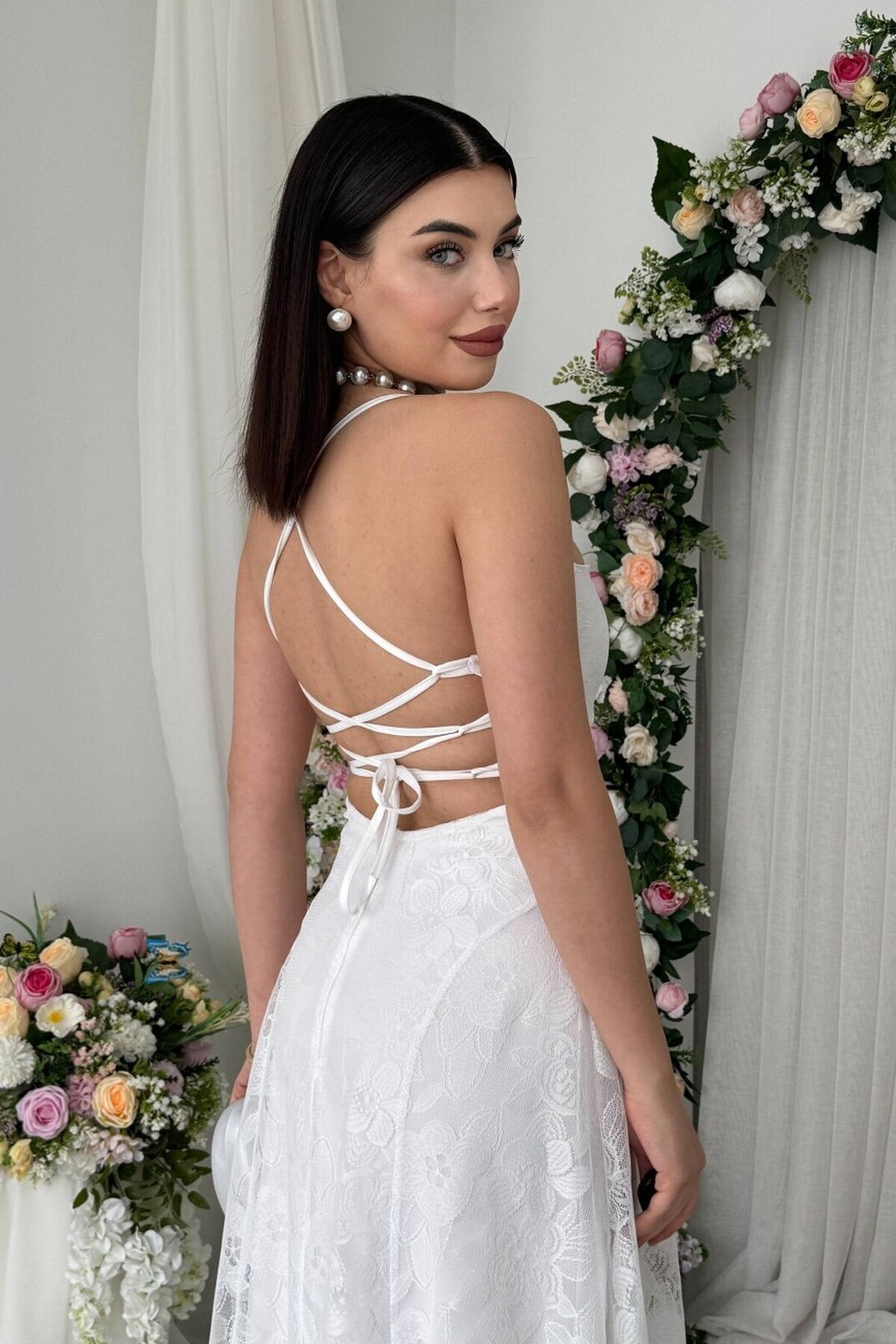 Husa Sırt Bağlamalı Elbise