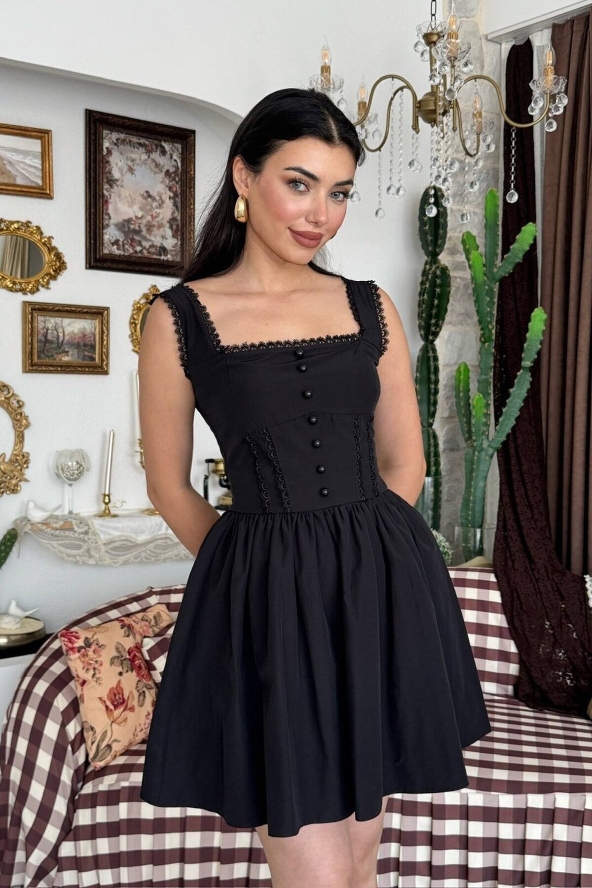 Joyo Düğme Detaylı Elbise