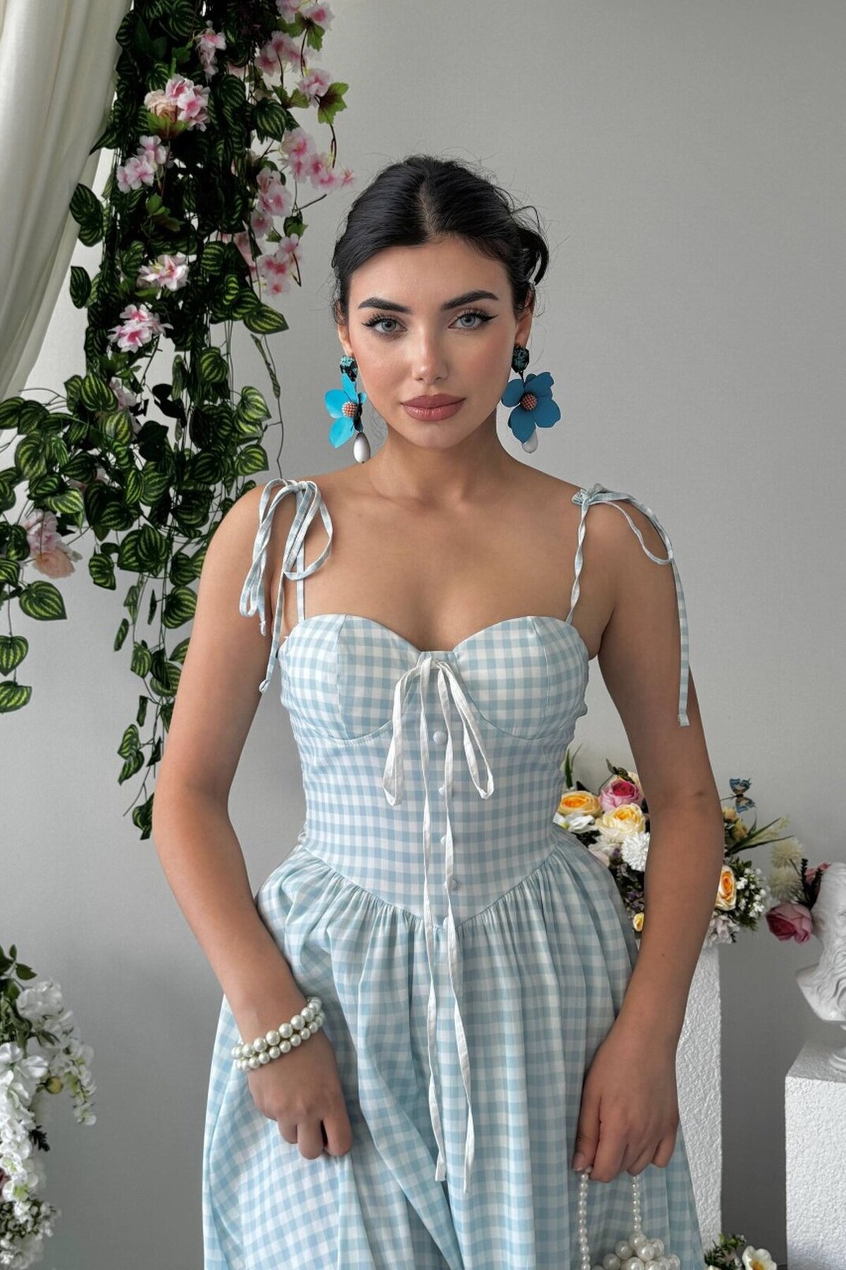 Yumak İp Askılı Elbise