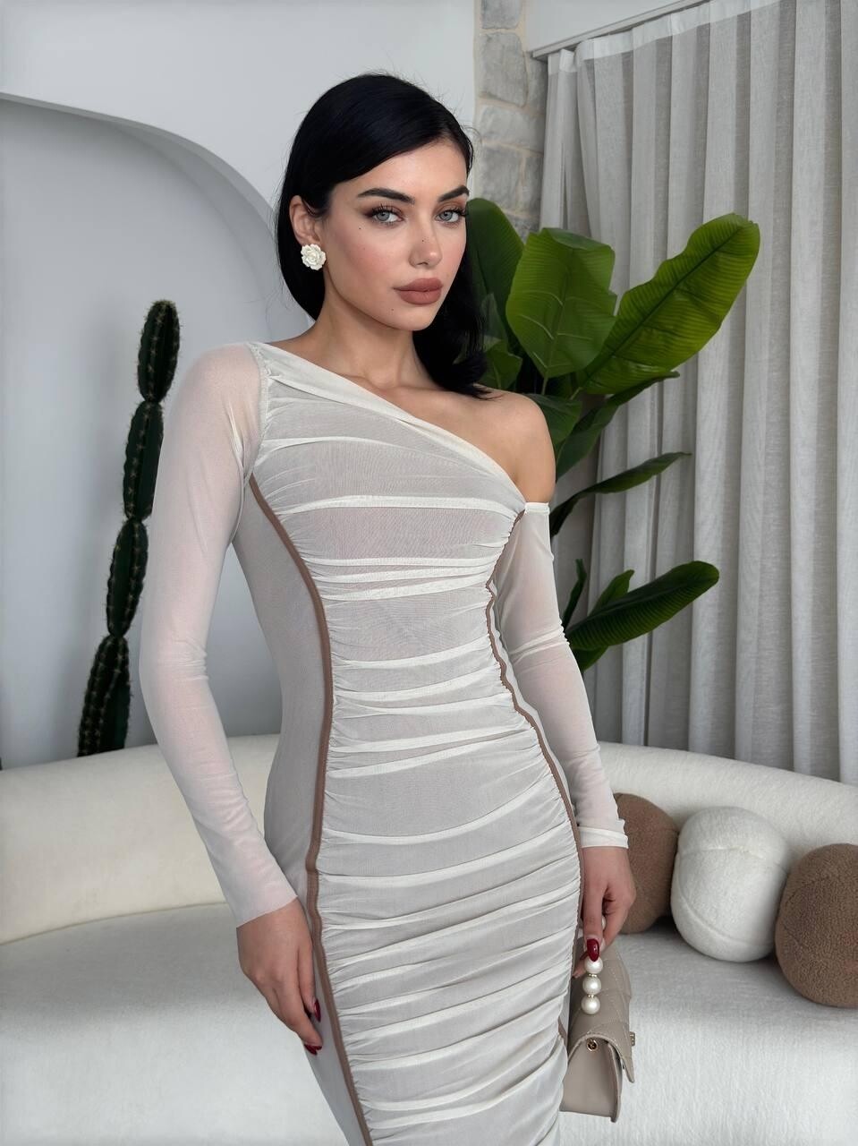 Violet Shoulder Detail Dress