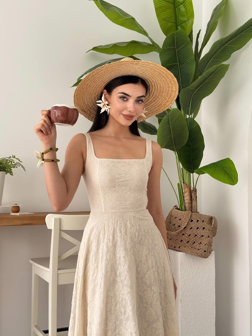 Cuper Flower Detailed Dress