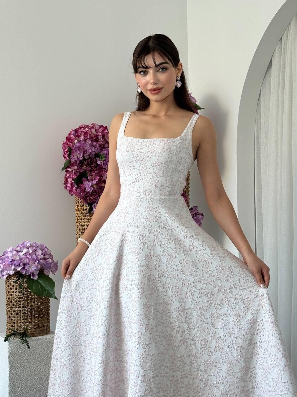 Kalf Flower Detailed Dress