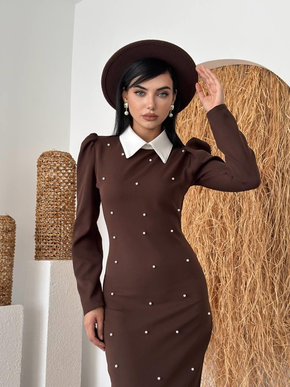 Noi Pearl Detailed Dress