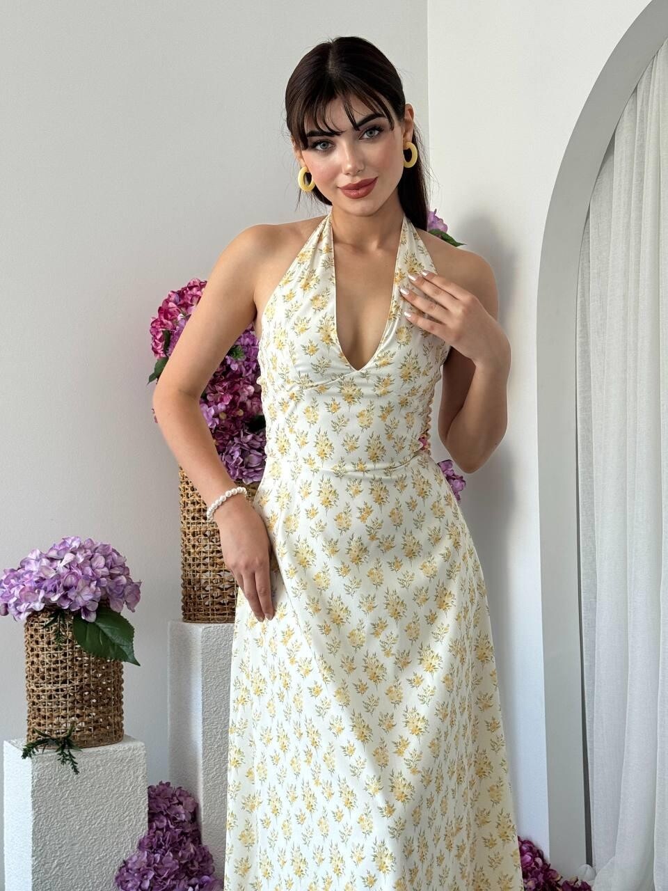 Spen Boyun Bağlamalı Elbise