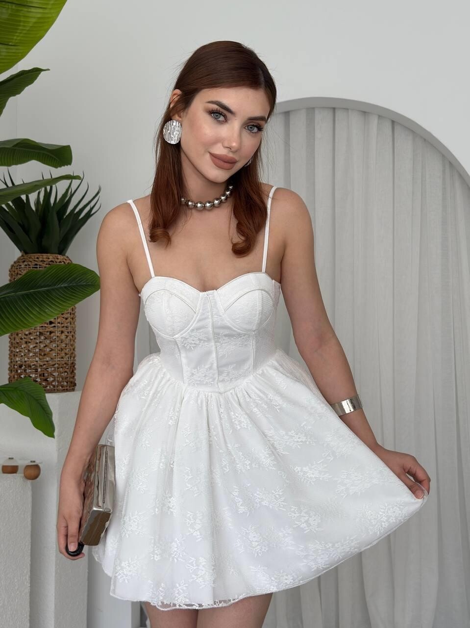 Toba İp Askılı Elbise