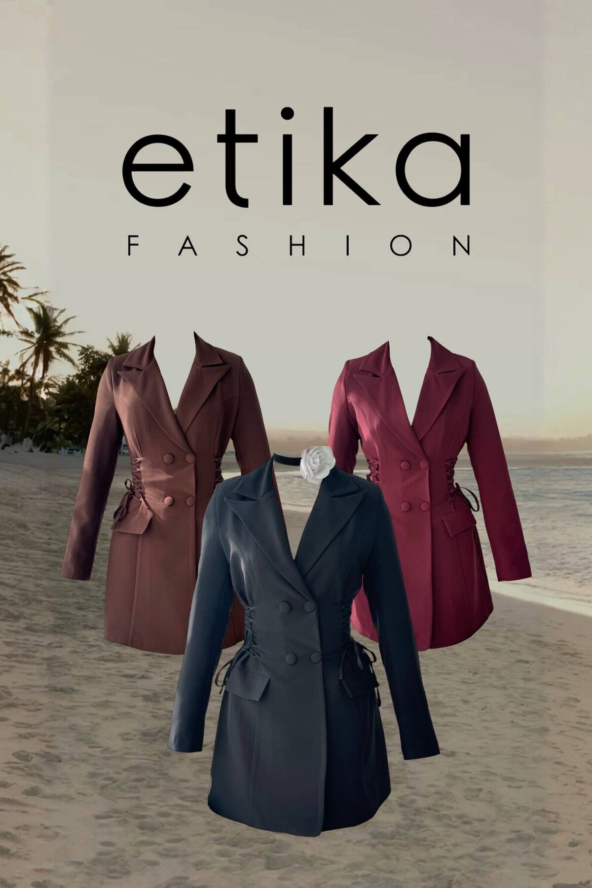 Celero Bağlamalı Ceket Elbise