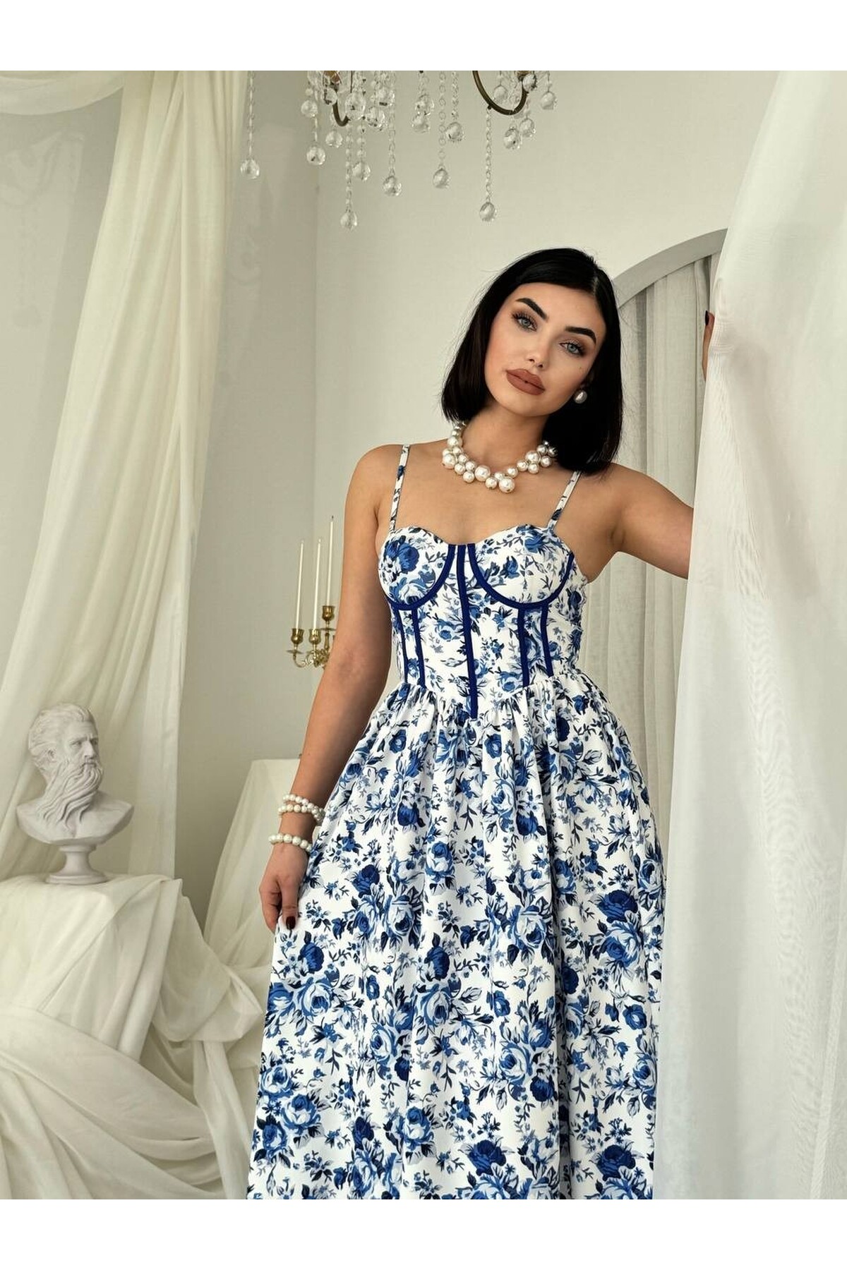 Delya İp Askılı Elbise