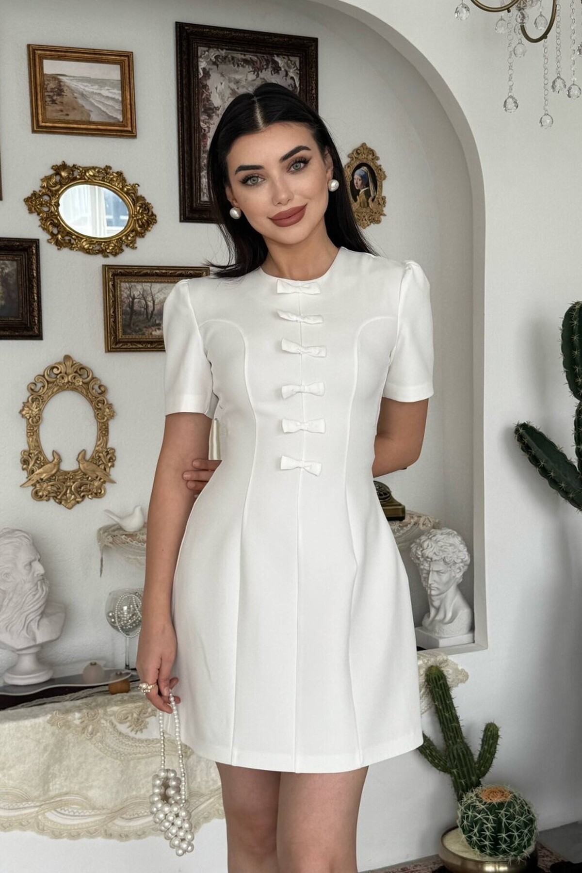 Evan Bow Detail Dress