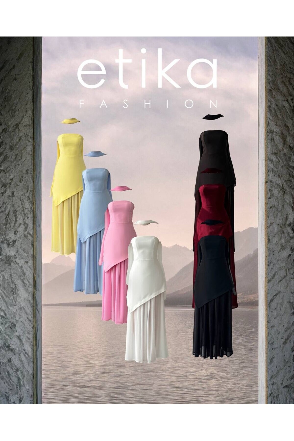 Hulos Dress with Shawl Detail