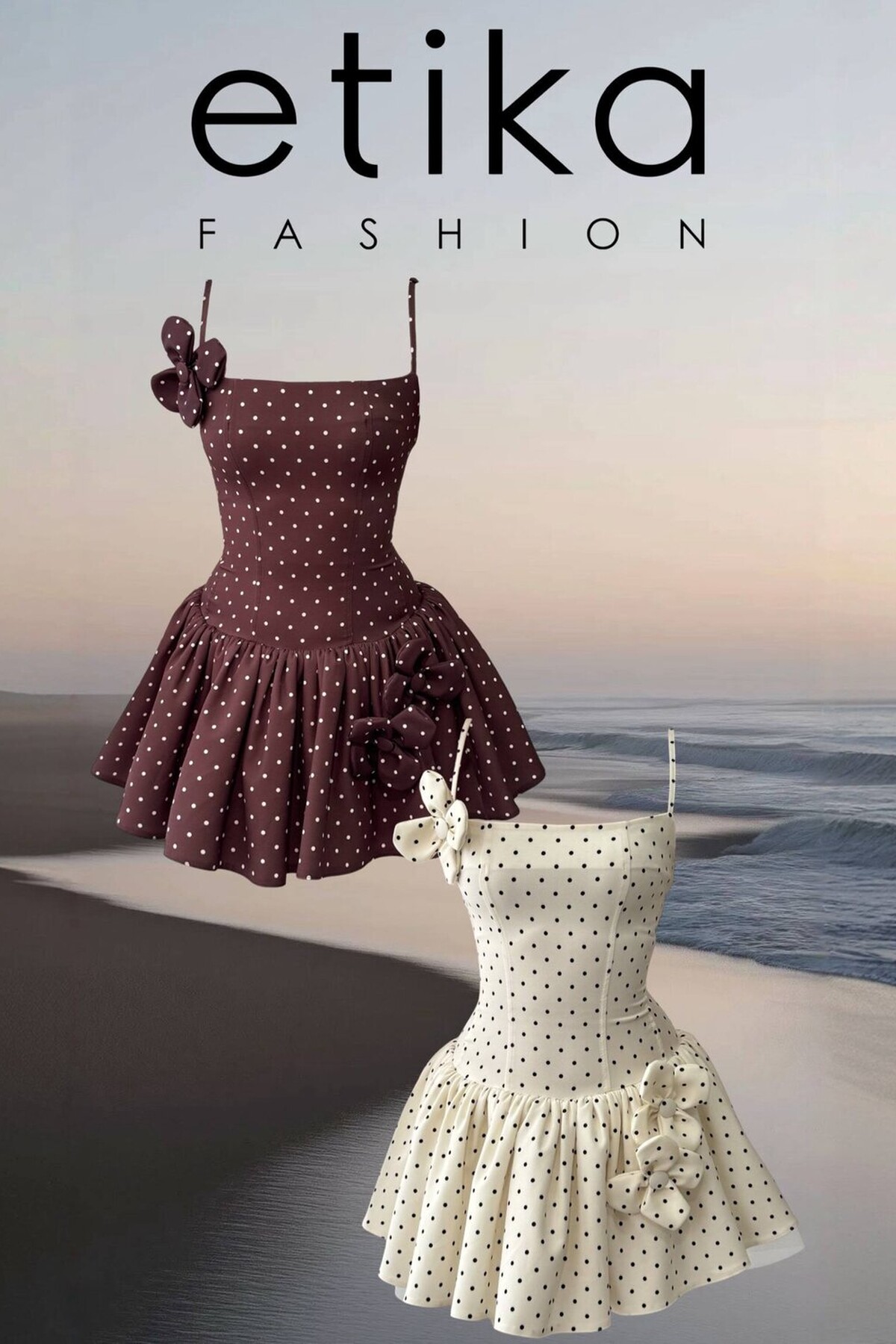 Keraj Çiçek Detaylı Elbise