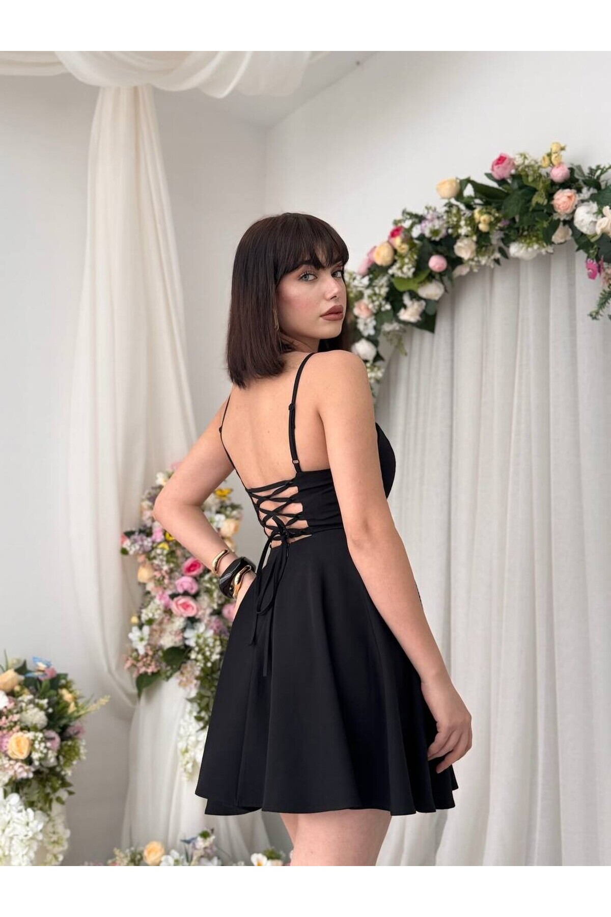 Pole İp Askılı Elbise