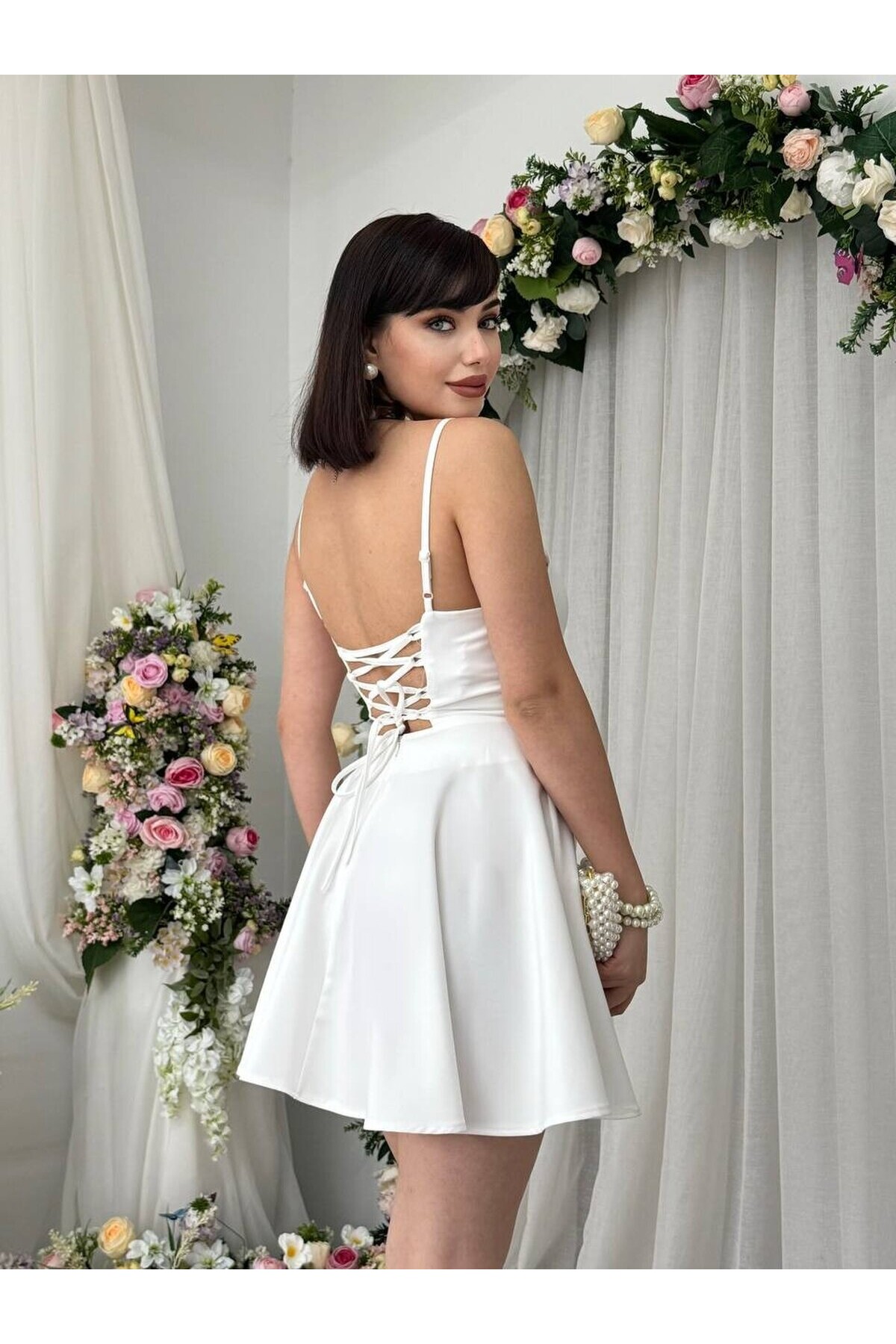 Pole İp Askılı Elbise