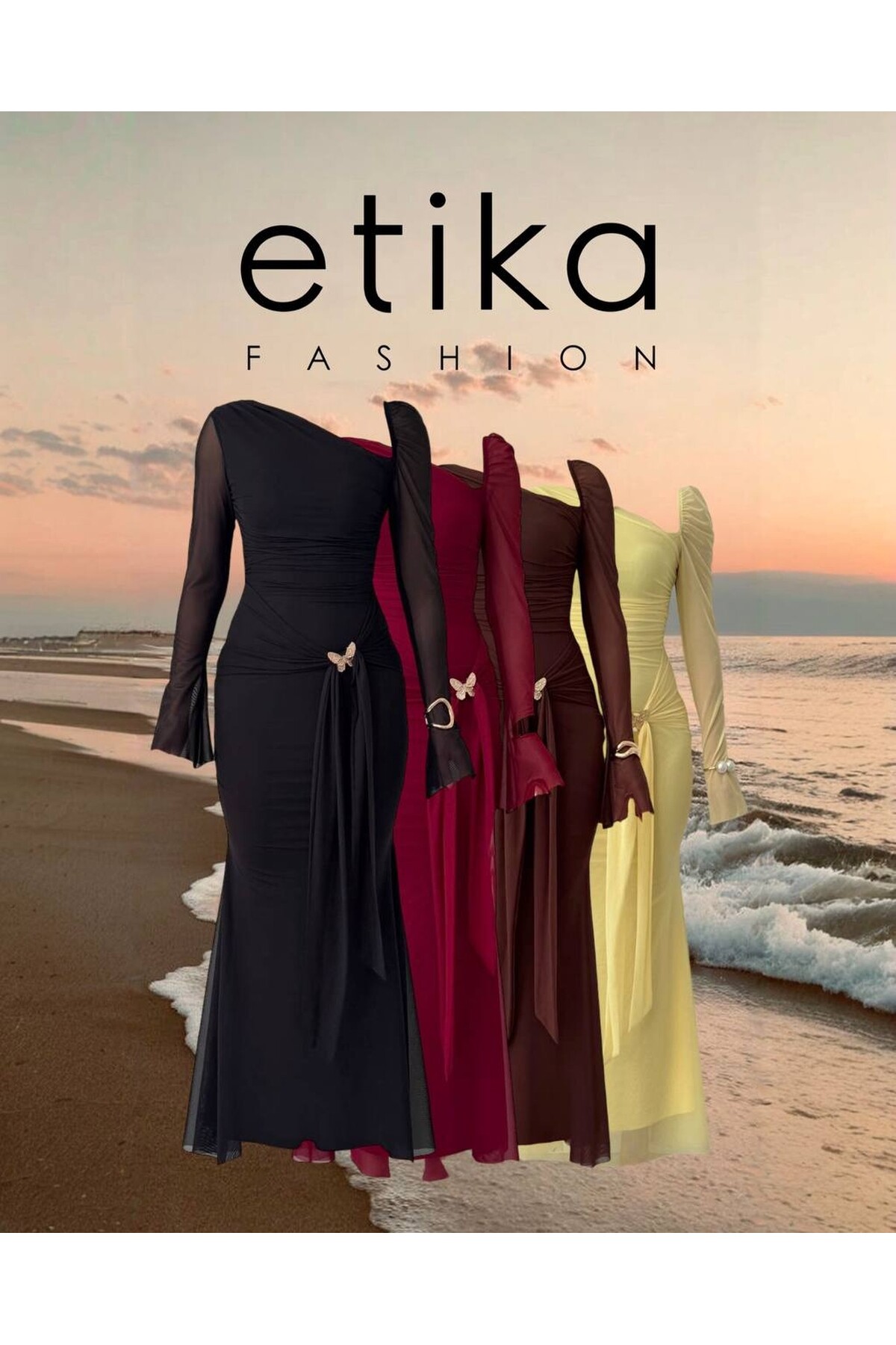 Vesso Broş Detaylı Elbise
