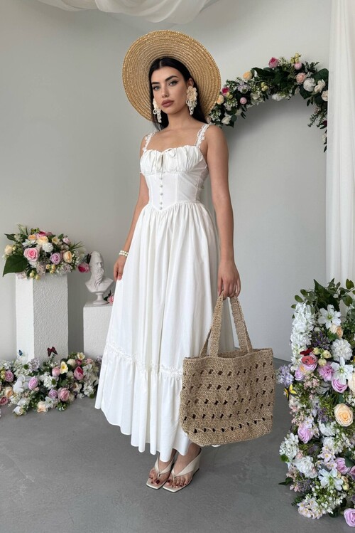 Ceck Midi Elbise
