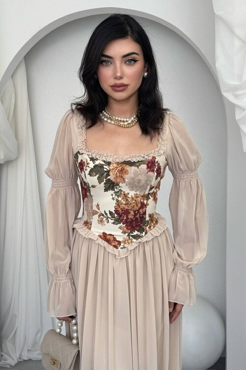 Elfi Dress with Floral Details