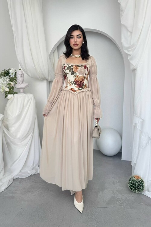 Elfi Dress with Floral Details