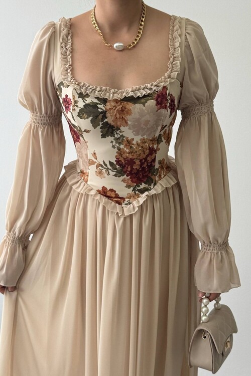 Elfi Dress with Floral Details