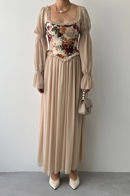 Elfi Dress with Floral Details