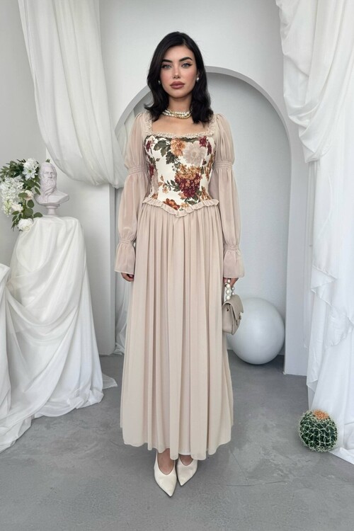 Elfi Dress with Floral Details