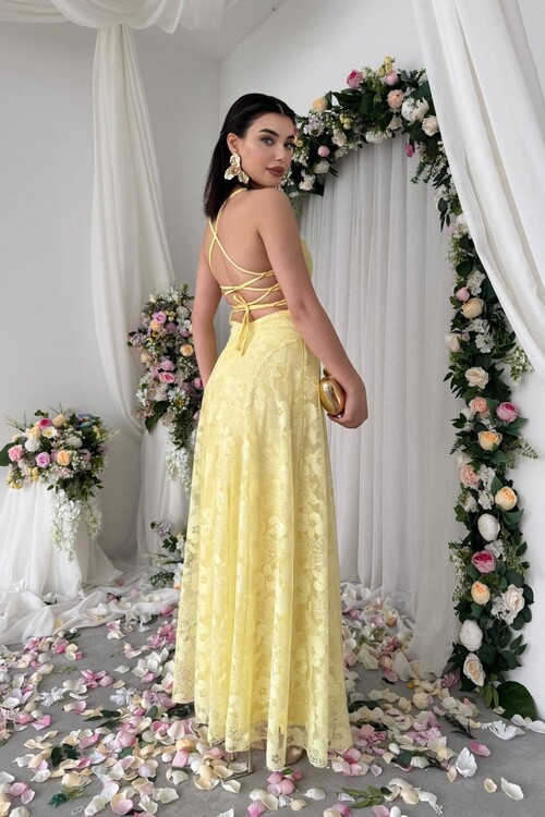 Husa Sırt Bağlamalı Elbise