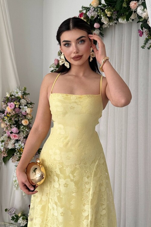 Husa Sırt Bağlamalı Elbise