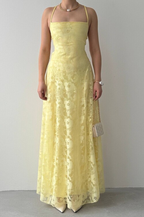 Husa Sırt Bağlamalı Elbise