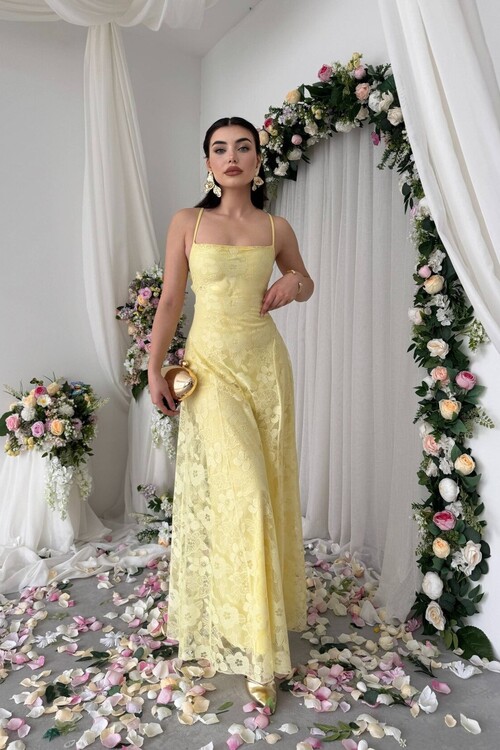 Husa Sırt Bağlamalı Elbise