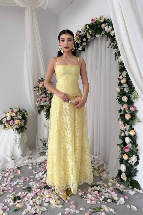 Husa Sırt Bağlamalı Elbise