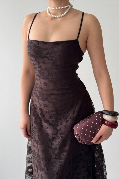 Husa Sırt Bağlamalı Elbise