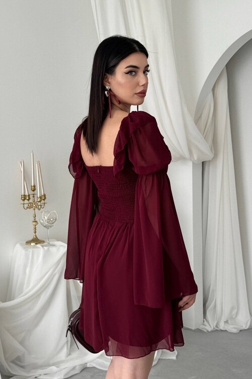 Joy Leather Dress with Corset Detail