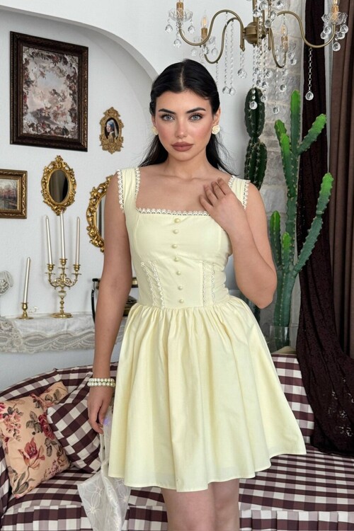 Joyo Düğme Detaylı Elbise