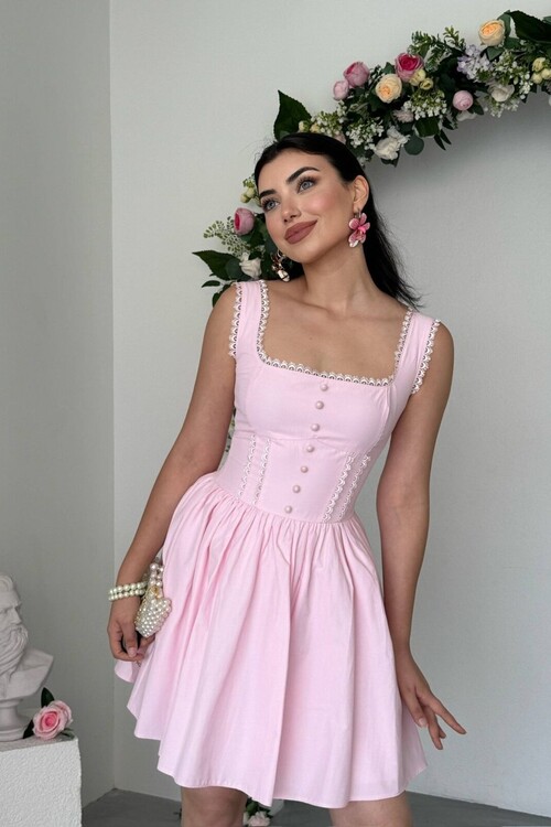 Joyo Düğme Detaylı Elbise