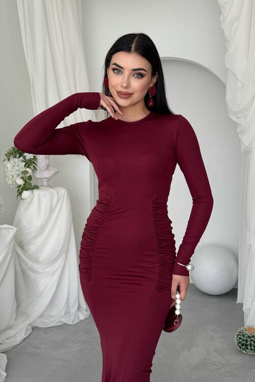June Büzgü Detaylı Elbise