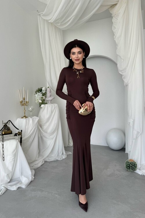 June Büzgü Detaylı Elbise