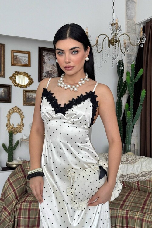 Jurs Güpür Dantel Detaylı Elbise