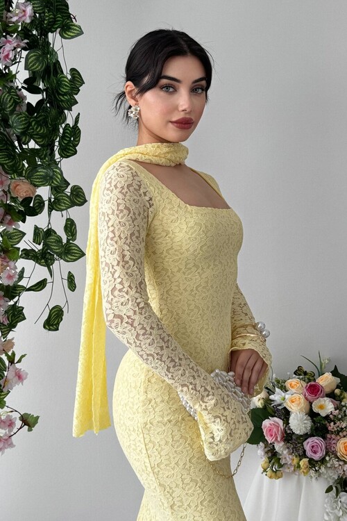 Olin Şallı Elbise
