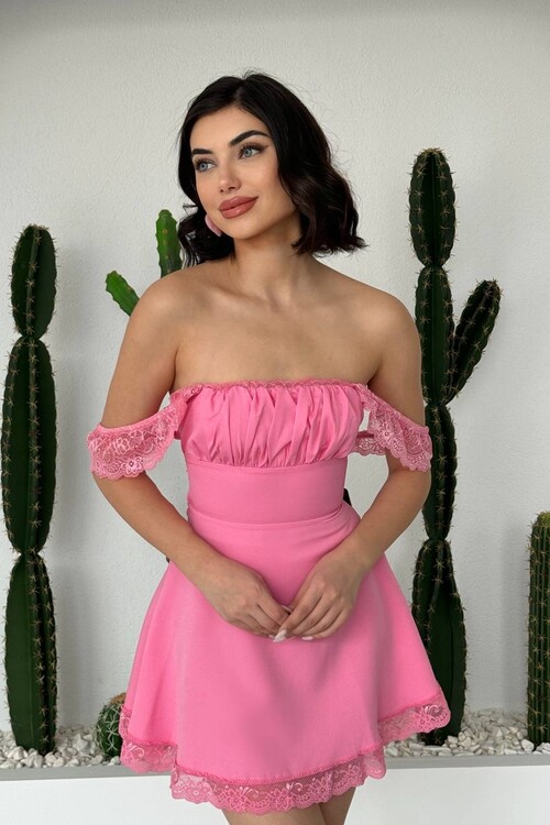 Tina Askılı Mini Elbise