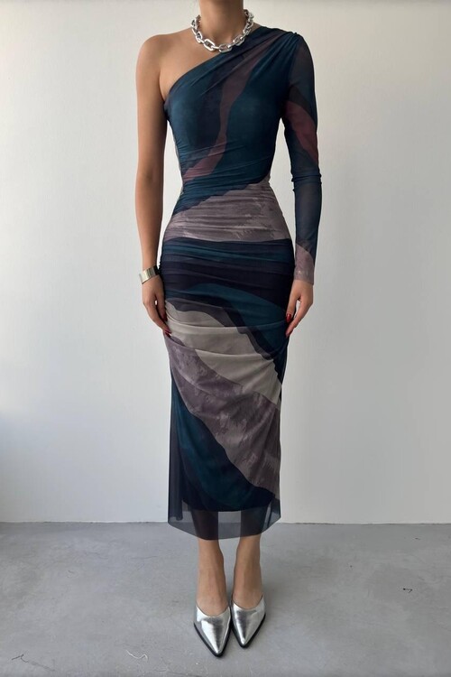 Alava One Shoulder Tulle Dress