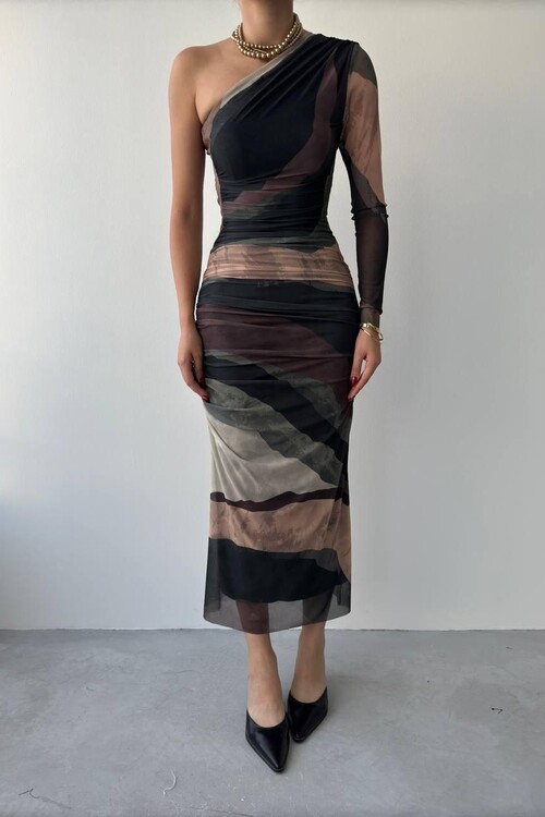 Alava One Shoulder Tulle Dress