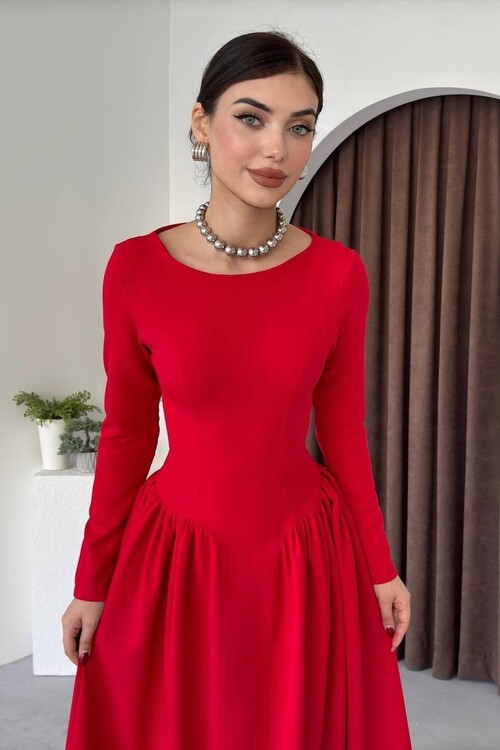 Arnas Oval Gathered Dress