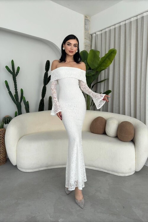 Arya Strapless Lace Dress