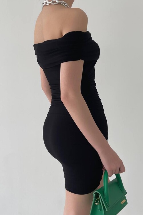 Barbara Madonna Collar Mini Dress