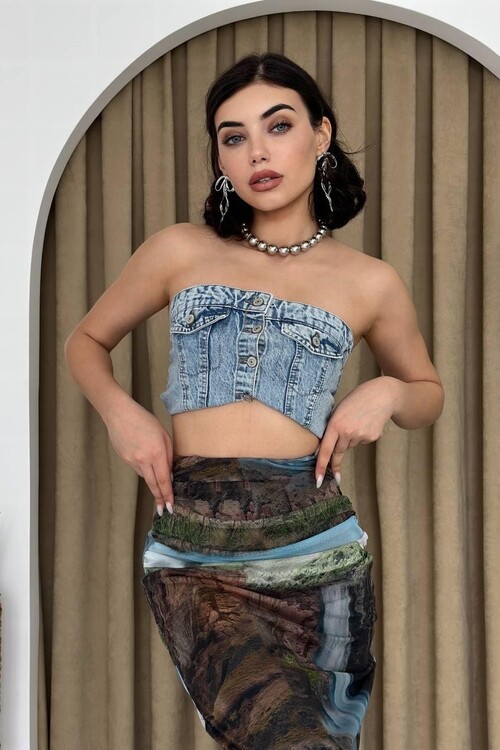 Lara Transparent Midi Skirt