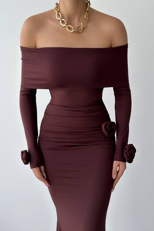 Ravenna Gül Detaylı Elbise