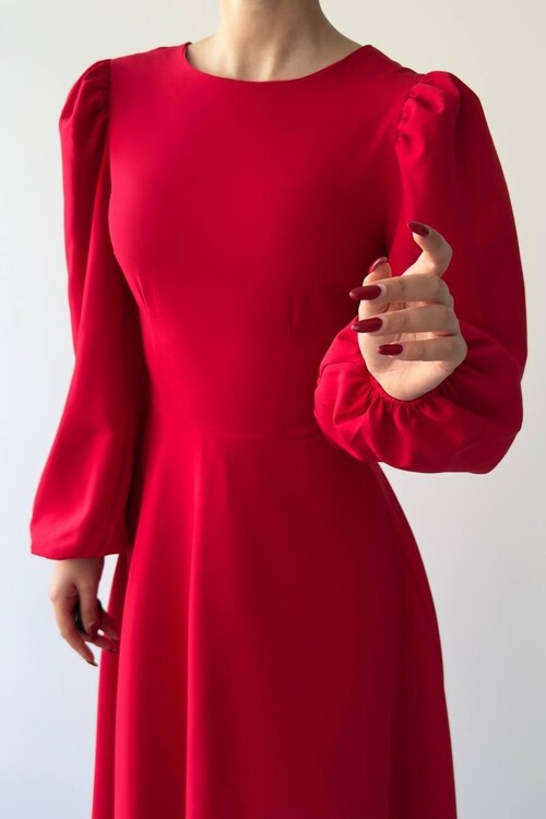 Sali Balloon Sleeve Dress