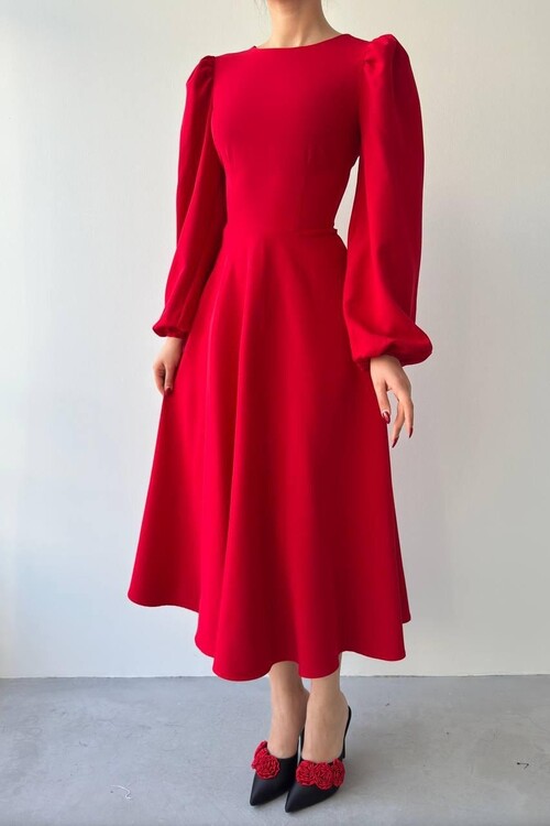 Sali Balloon Sleeve Dress