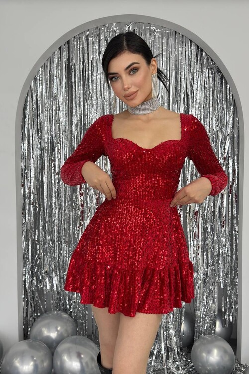 Sezi Sequin Sequin Dress