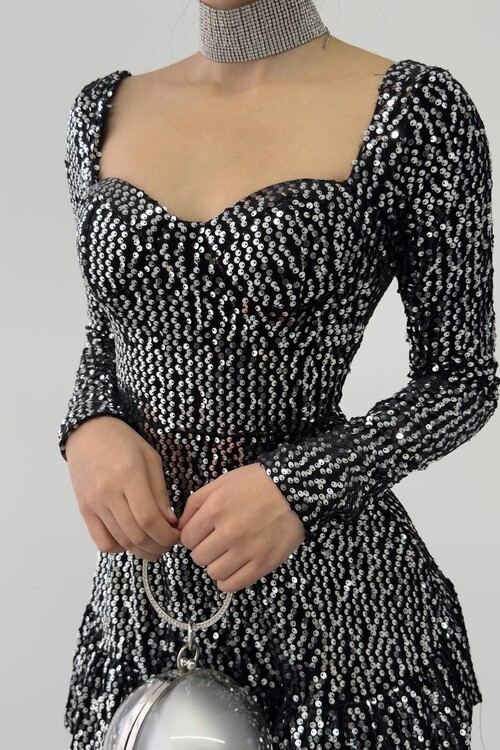 Sezi Sequin Sequin Dress
