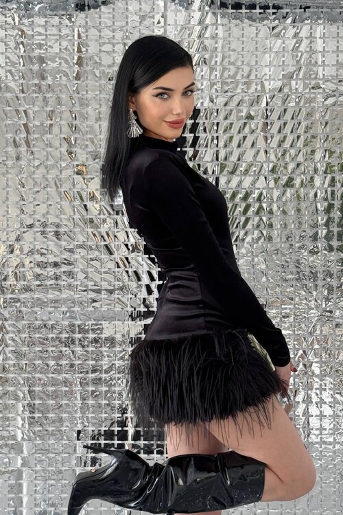 Sian Tüylü Elbise