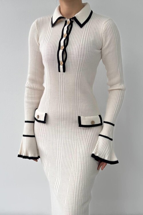 Wale Pocket Detailed Dress